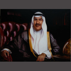 Portrait of Sheikh Jaber Al Abdullah Al Jaber Al Sabah 